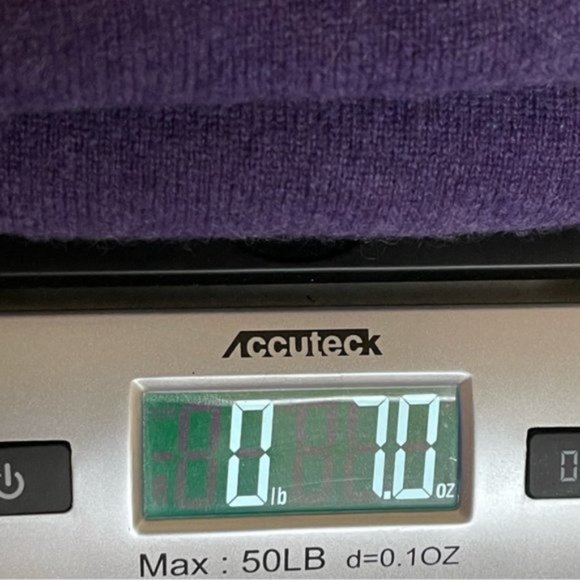 Kinross Cashmere Knit Vest Womens Medium Cashmere Half Zip Winter Purple Jacket - Picture 8 of 11